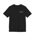 Very 7even script logo Tee | Black, Gold chest print