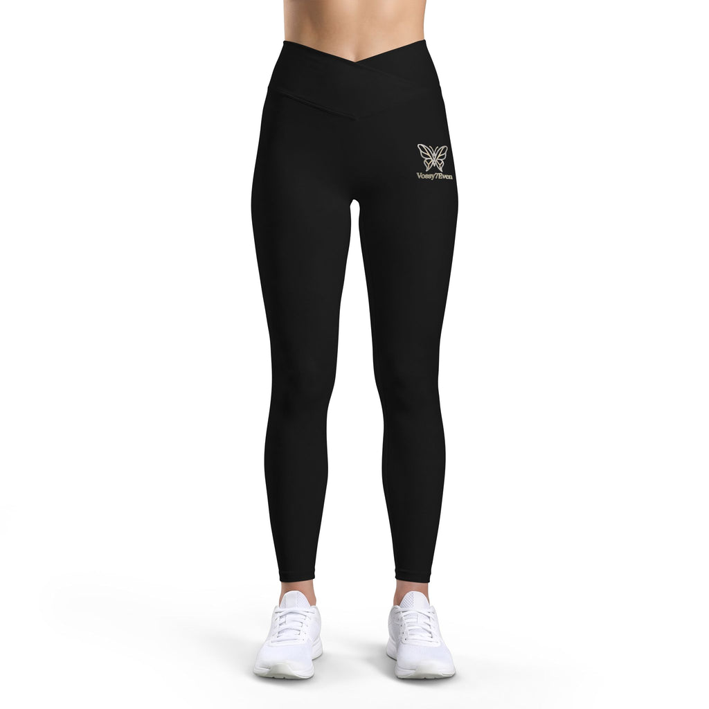 Vossy7Even | "Aureus Collection" High-Rise Cross-Front Leggings