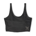 Logo sports bra | Black crop athletic top