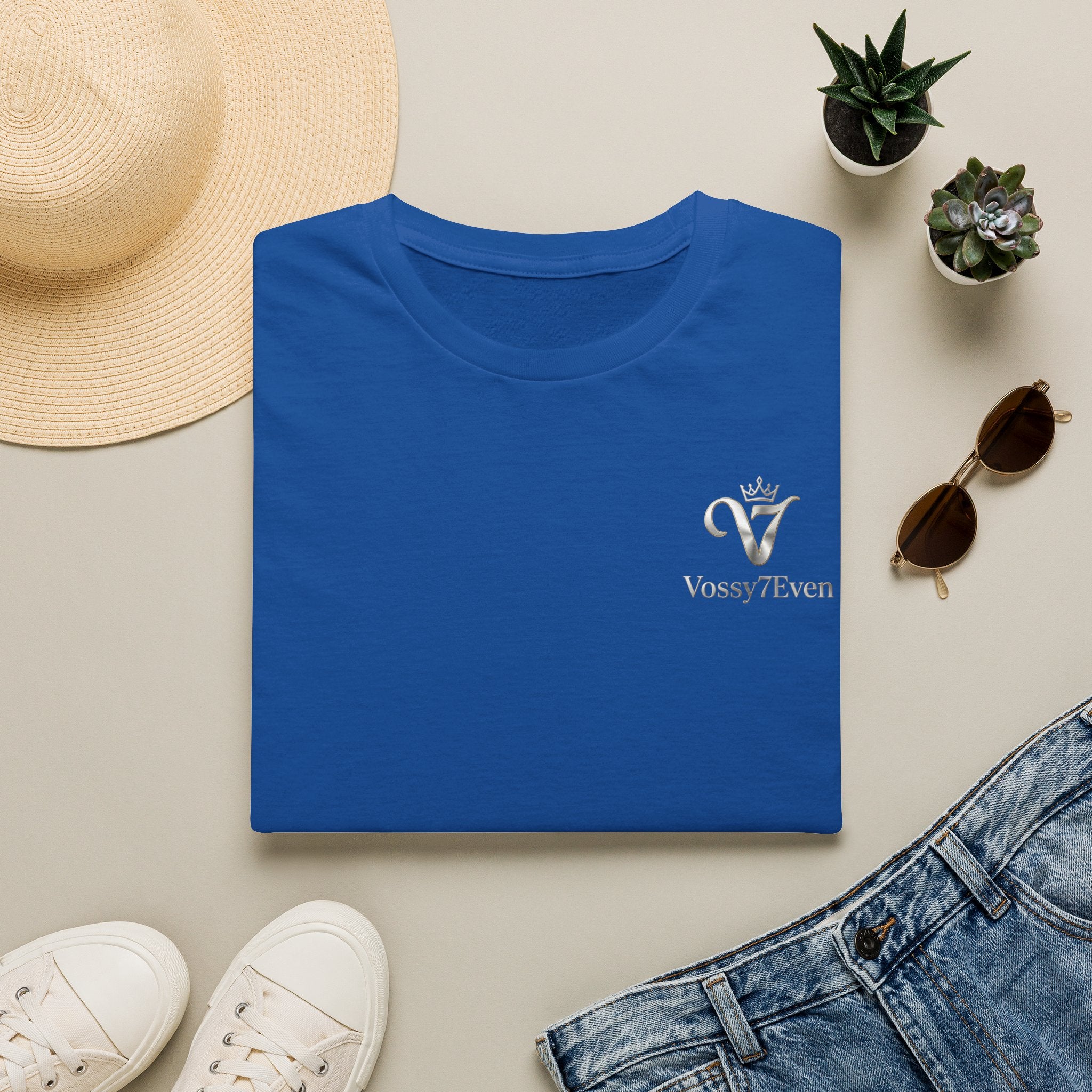 Vossy7Even Crown Monogram T-Shirt | Small Chest Logo