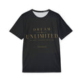 Dream Unlimited Men's Sports Jersey — Motivational Gold Text Athletic Tee