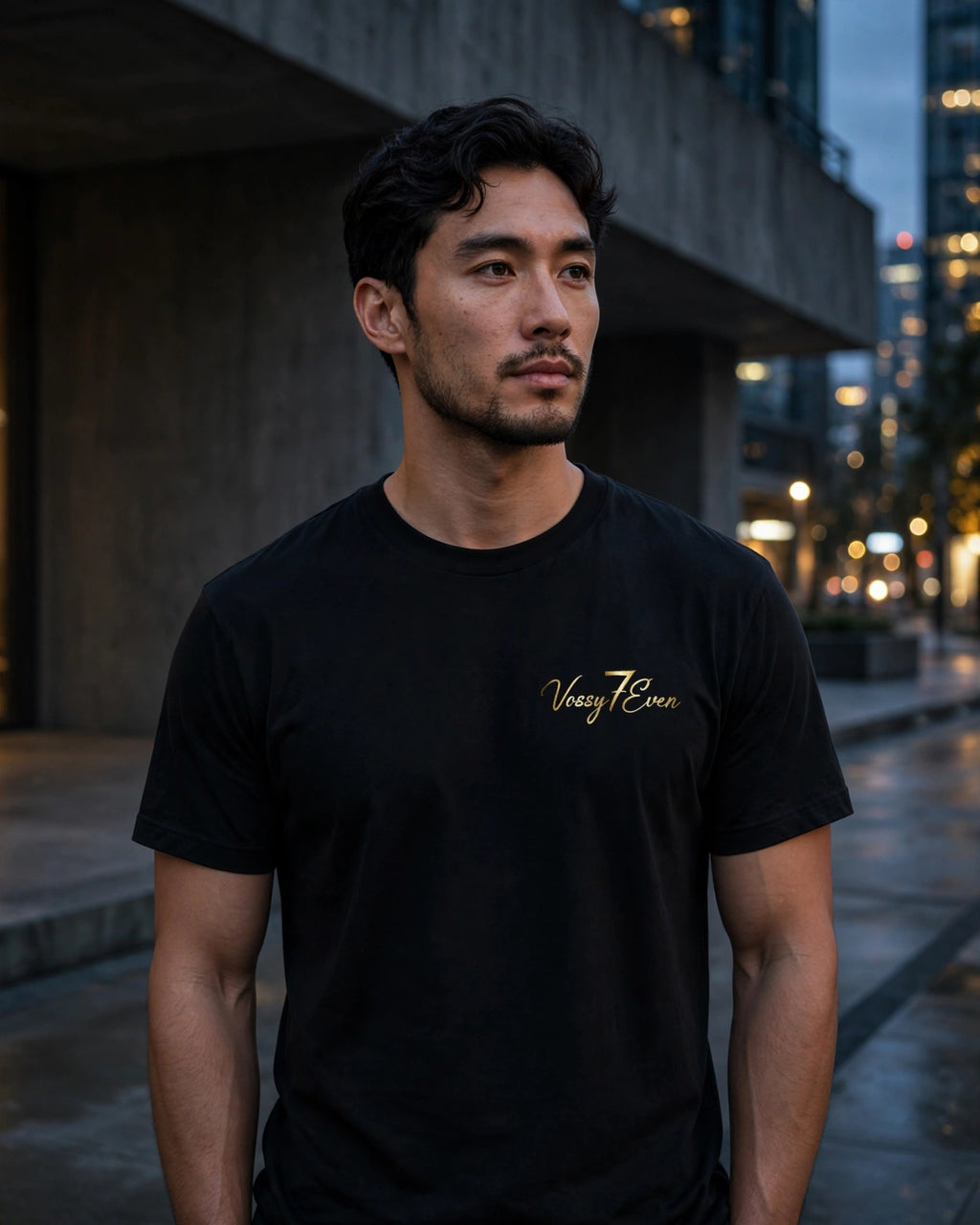 Vossy7Even | "Signature Collection" Gold Script Luxury Tee
