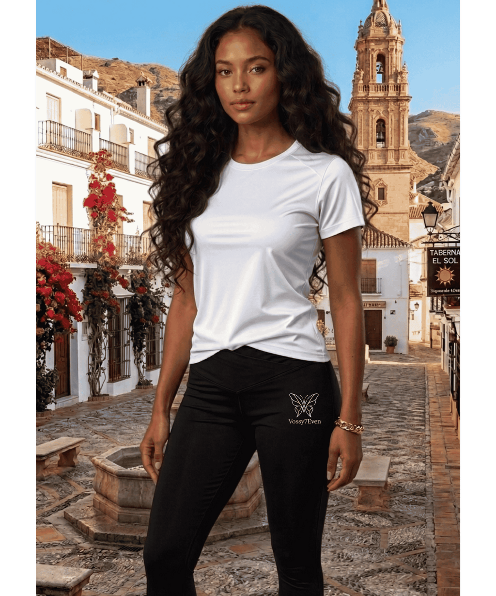 Vossy7Even | "Aureus Collection" High-Rise Cross-Front Leggings
